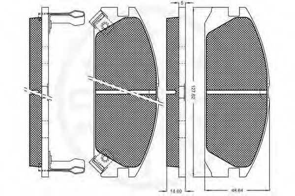 set placute frana,frana disc