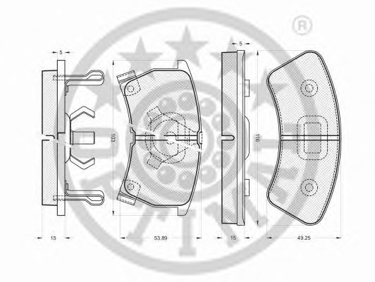 set placute frana,frana disc