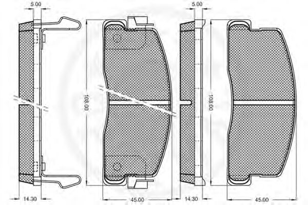 set placute frana,frana disc