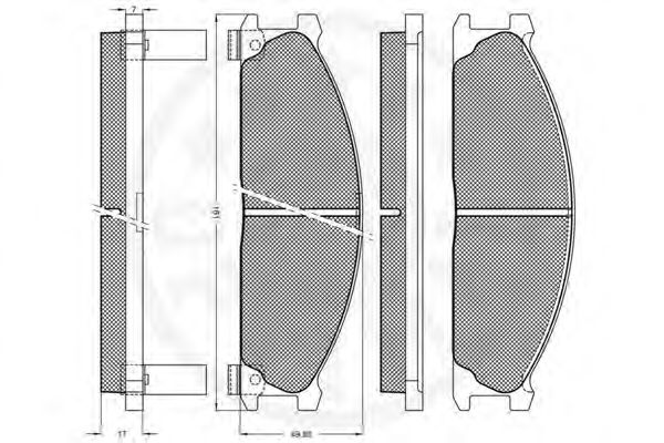 set placute frana,frana disc