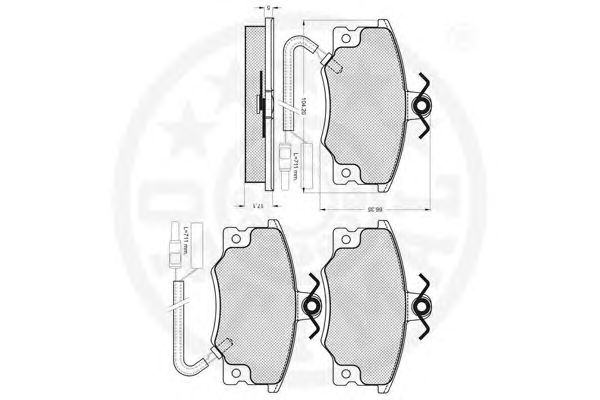 set placute frana,frana disc