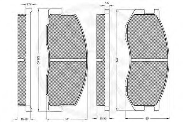 set placute frana,frana disc