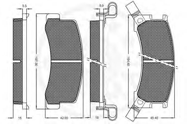 set placute frana,frana disc