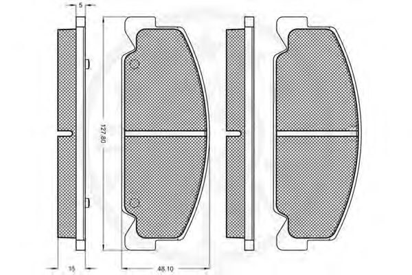 set placute frana,frana disc