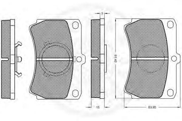 set placute frana,frana disc