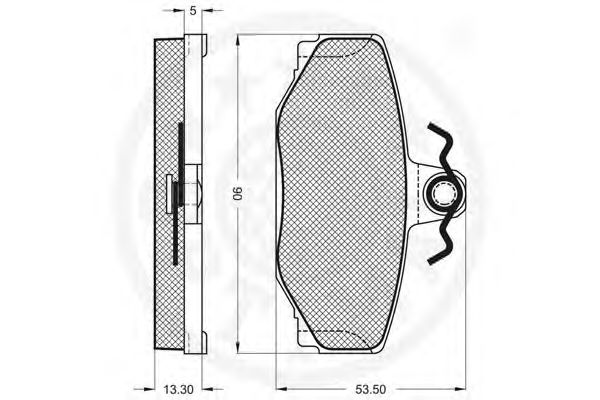 set placute frana,frana disc