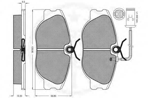 set placute frana,frana disc