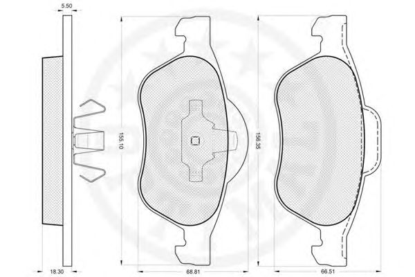 set placute frana,frana disc