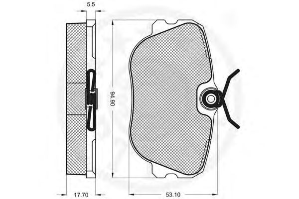 set placute frana,frana disc