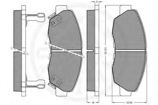 set placute frana,frana disc