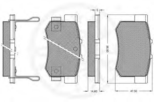 set placute frana,frana disc