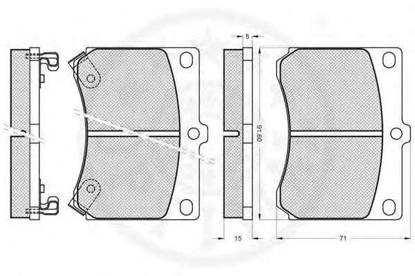 set placute frana,frana disc