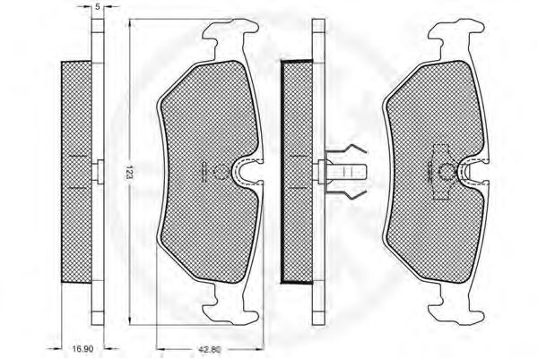 set placute frana,frana disc