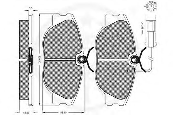 set placute frana,frana disc