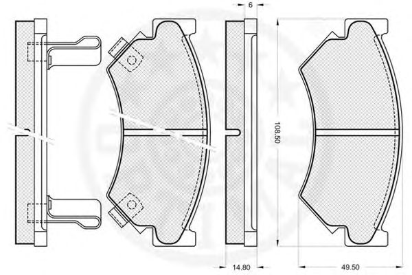 set placute frana,frana disc