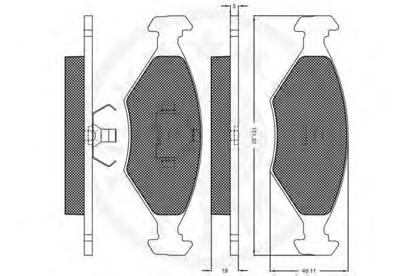 set placute frana,frana disc