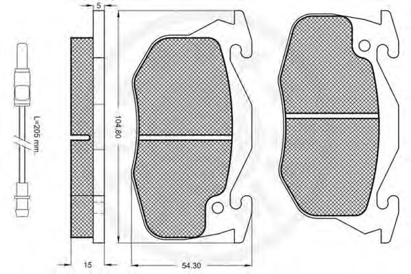 set placute frana,frana disc