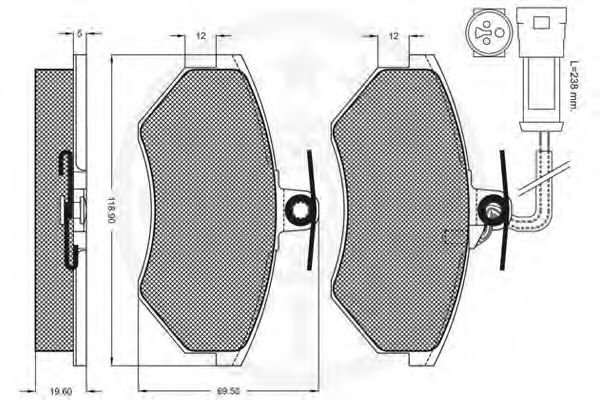 set placute frana,frana disc