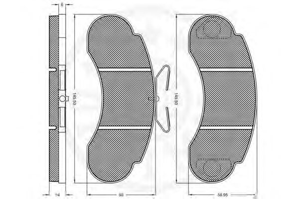 set placute frana,frana disc