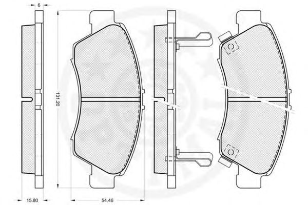 set placute frana,frana disc