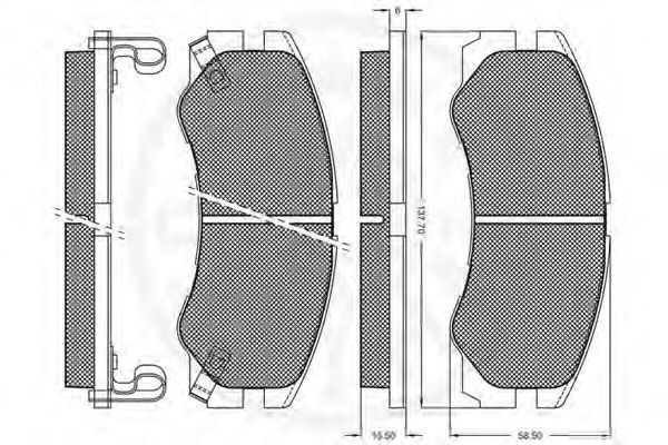 set placute frana,frana disc