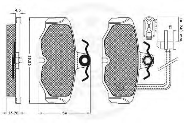 set placute frana,frana disc