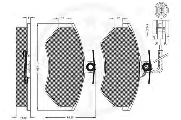 set placute frana,frana disc