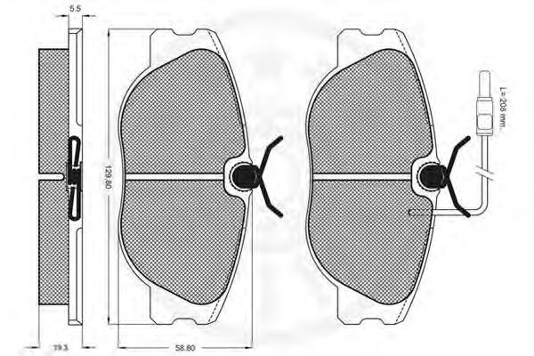 set placute frana,frana disc