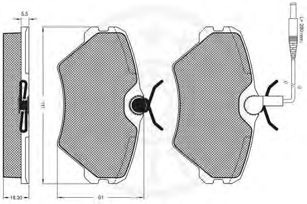 set placute frana,frana disc