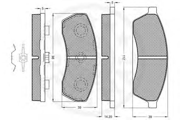 set placute frana,frana disc