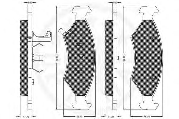 set placute frana,frana disc