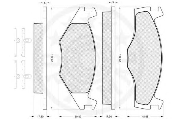 set placute frana,frana disc