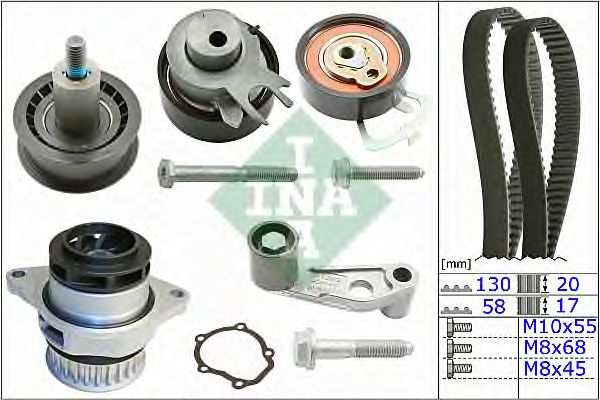 Set pompa apa + curea dintata VW 1,4