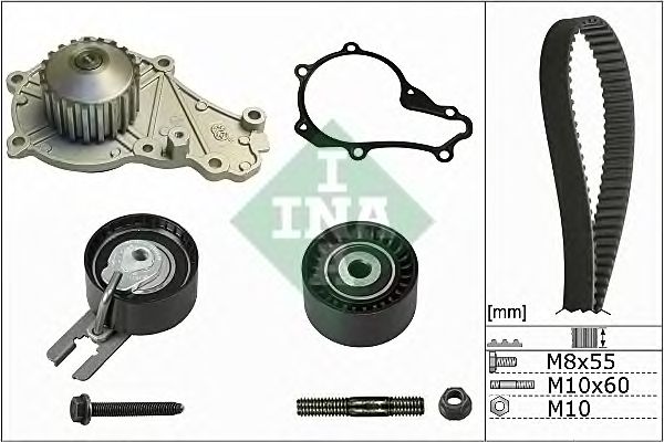 Set pompa apa + curea dintata PEUGEOT 1,4HDI 01-/2,0HDI 02-