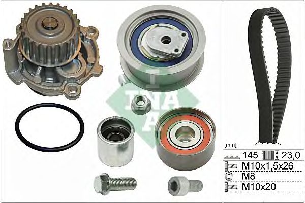 Set pompa apa + curea dintata VW 2,0FSI