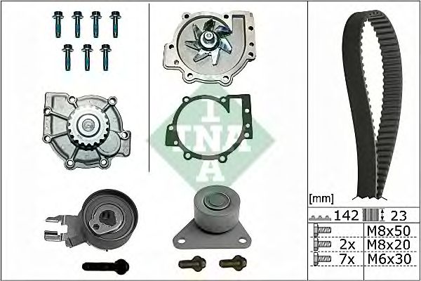 Set pompa apa + curea dintata VOLVO 2,0-2,4T