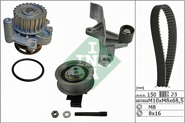 Set pompa apa + curea dintata VW 1,8-1,8T 97- A4/A6/PASSAT