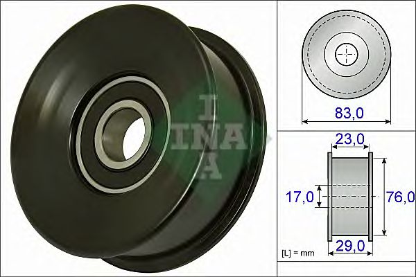 Rola ghidare/conducere, curea transmisie PROWADZ¤CA LAND ROVER DEFENDER 2.4 TD4 05.07-