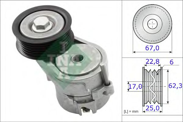 intinzator,curea transmisie VW 3,2 V6 03- A3/TT/SUPERB/GOL5/PASSAT