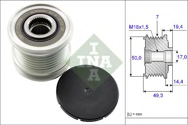 Sistem roata libera, generator MERCEDES-BENZ 3,0CDI CHRYSLER 3,0CRD