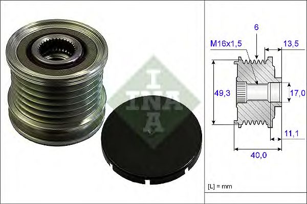 Sistem roata libera, generator MINI