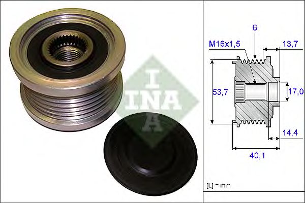 Sistem roata libera, generator OPEL 1,4/1,6 09- ASTRA J