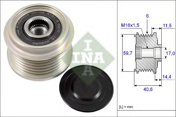 Sistem roata libera, generator OPEL 1,7CDTI 09- ASTRA J