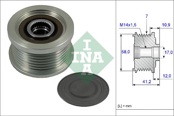 Sistem roata libera, generator TOYOTA 2,2D-D4 05- AVENSIS/AURIS/COROLL/HIACE/LAND CRUISER/RAV4/VERSO