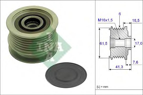 Sistem roata libera, generator OPEL 1,9CDTI ASTRA H/SIGNUM/VECTRA C