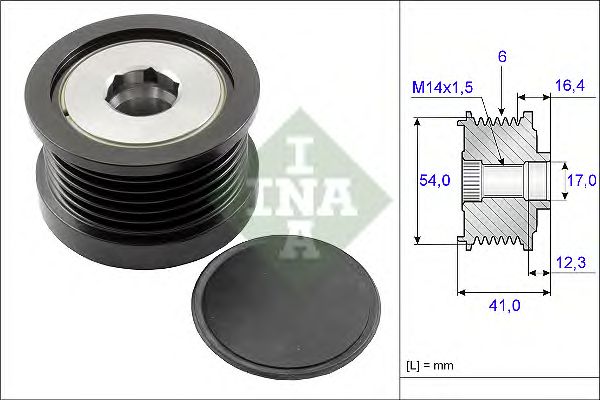 Sistem roata libera, generator FORD FIESTA VI, FOCUS II, VOLVO S40 II 1.6TDCI/2.0TDCI 11.04-