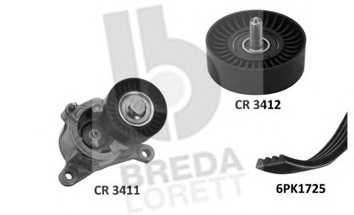 Set curea transmisie cu caneluri