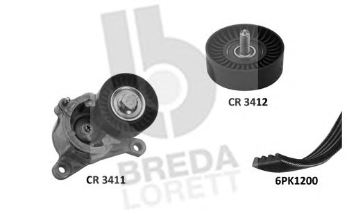 Set curea transmisie cu caneluri