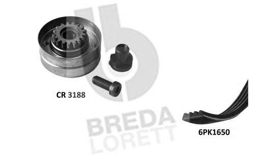 Set curea transmisie cu caneluri