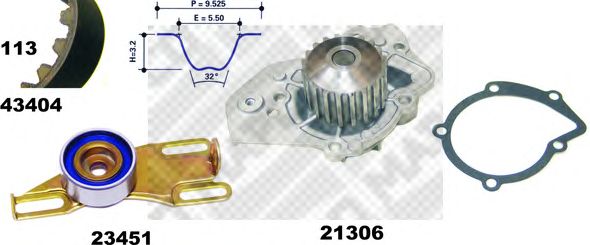 Set pompa apa + curea dintata